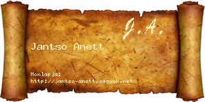 Jantso Anett névjegykártya